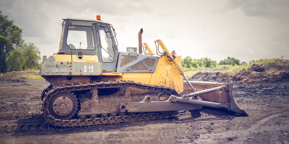 Earthworks equipment on site